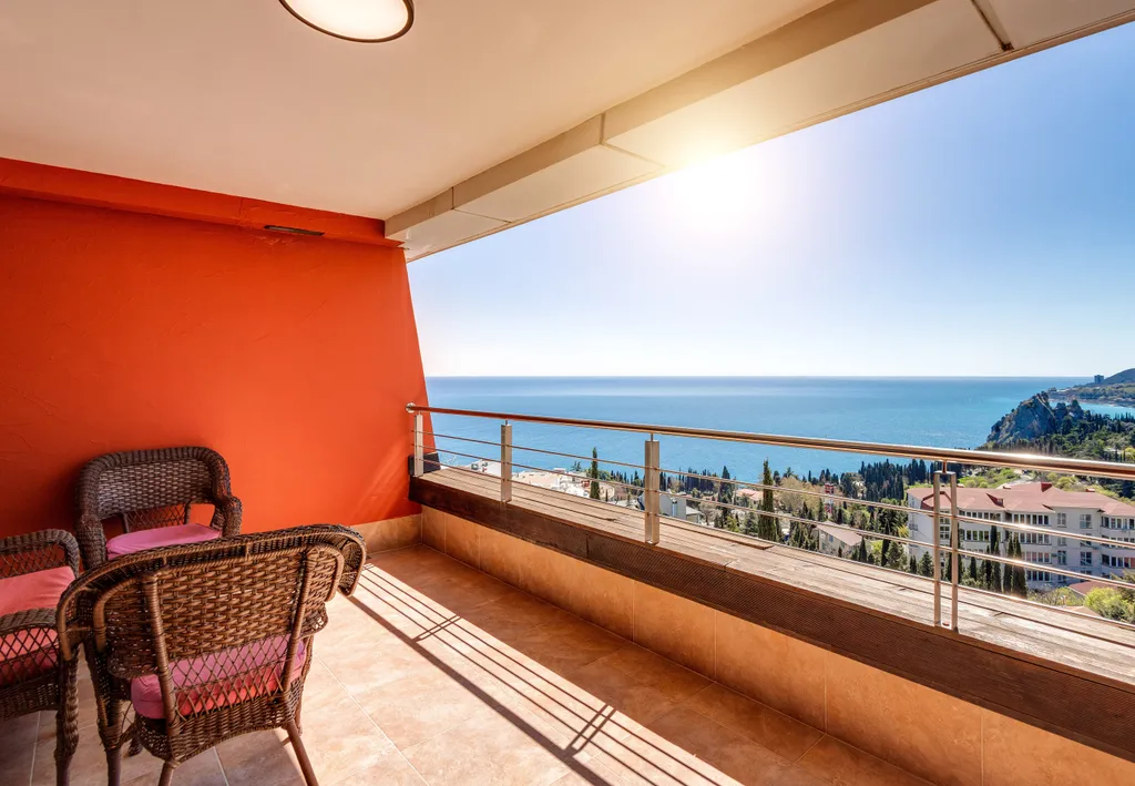 Одна спальня и гостиная, вид на море