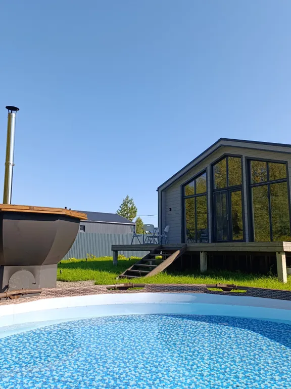 Барнхаус с банным чаном в уединённом месте