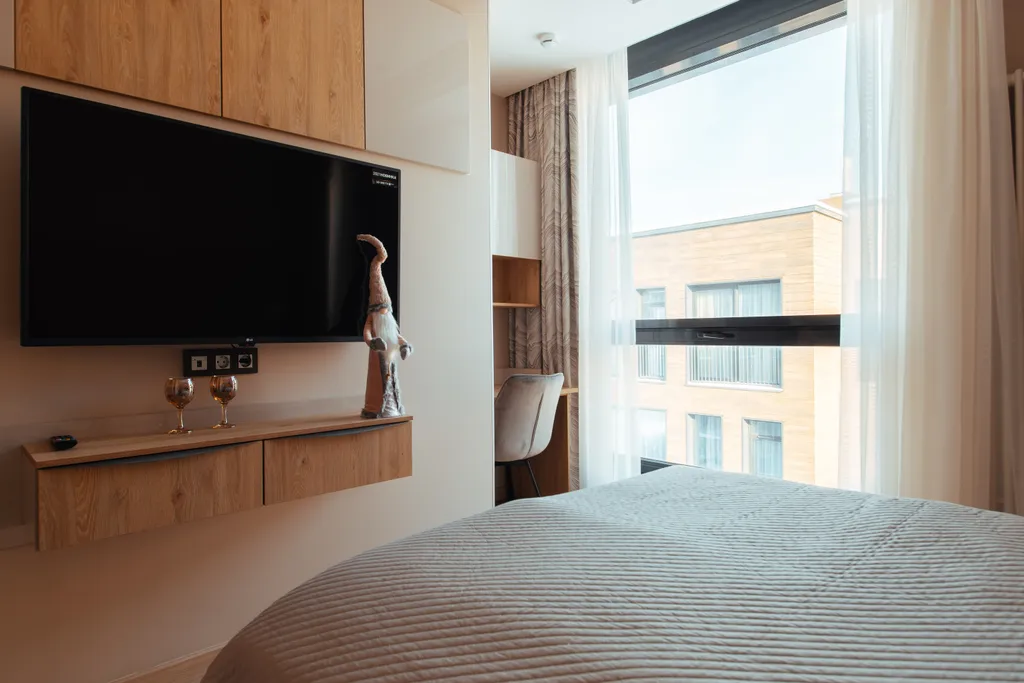 Апартаменты Охтапартлюкс с сауной и камином с 2-мя спальнями