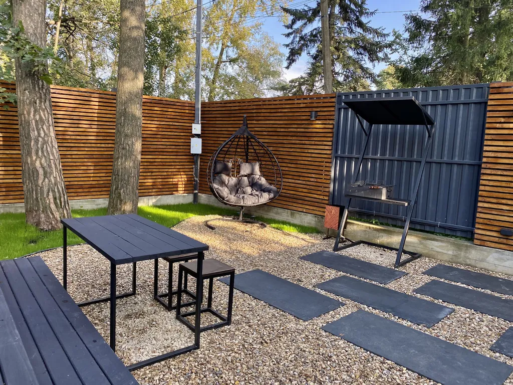 Ультрасовременный домик для отдыха вдвоем с сауной, купелью, мангалом