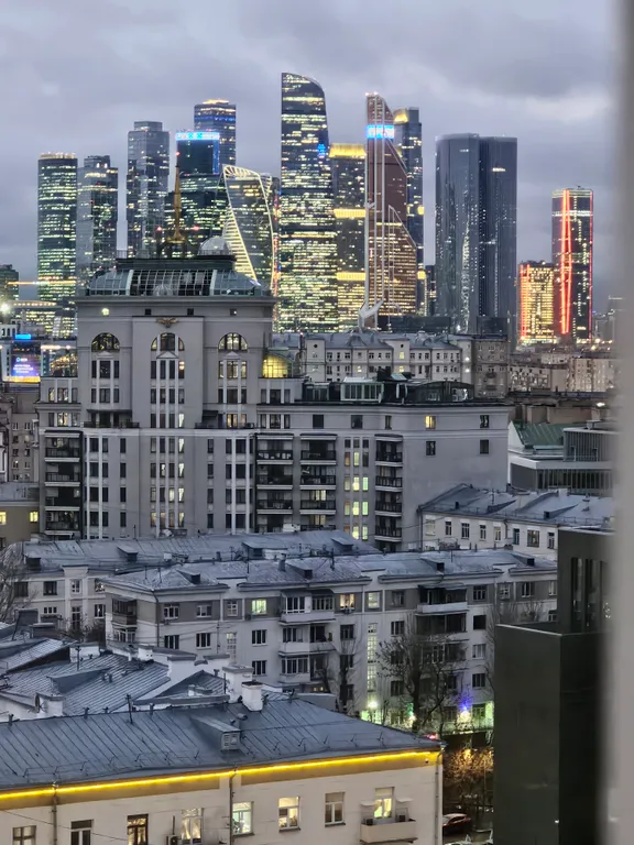Панорамная комната с видом на Москва-сити 17 этаж