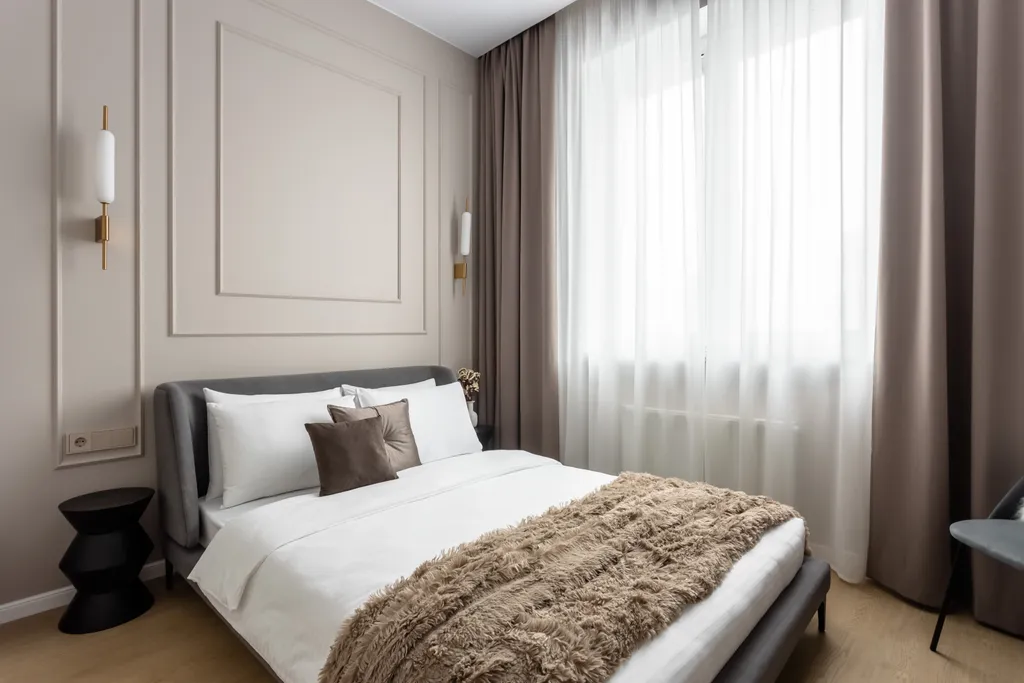 Квартира АПАРТАМЕНТЫ ДВУХКОМНАТНЫЕ 'БРАУН ФЛЭТПОРТ', для 4 гостей — Москва