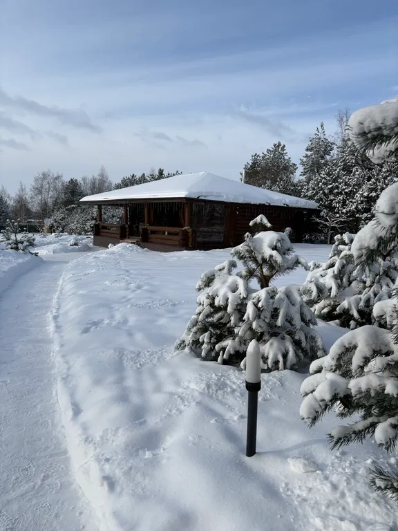 Сруб из бревна с баней внутри