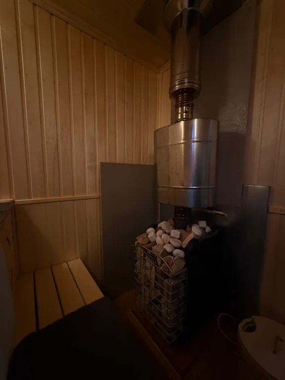 Домик А-фрейм с баней и сибирским чаном