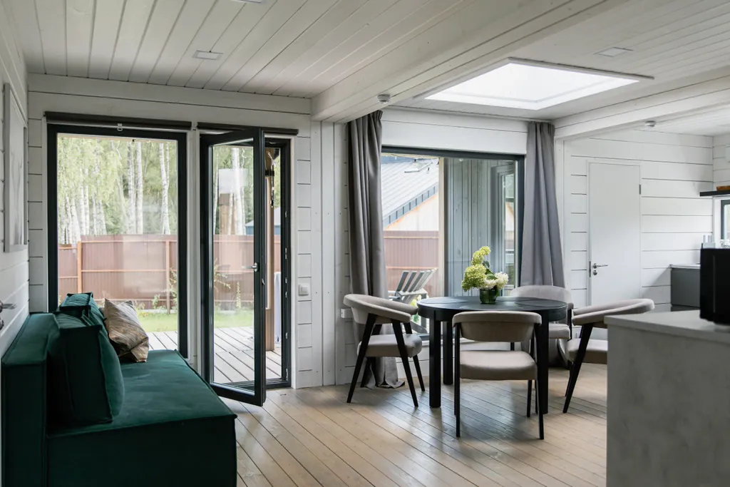 Дом с баней с видом на лес