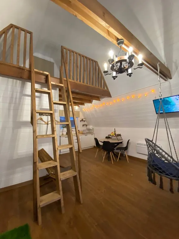 Дом A-frame с баней и чаном