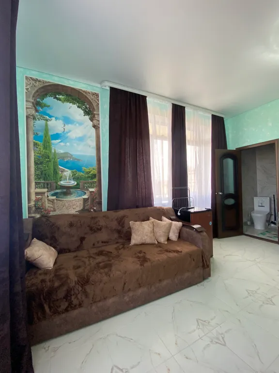 Квартира Апартаменты улучшенный номер Люкс с балконом с видом на море — Анапа