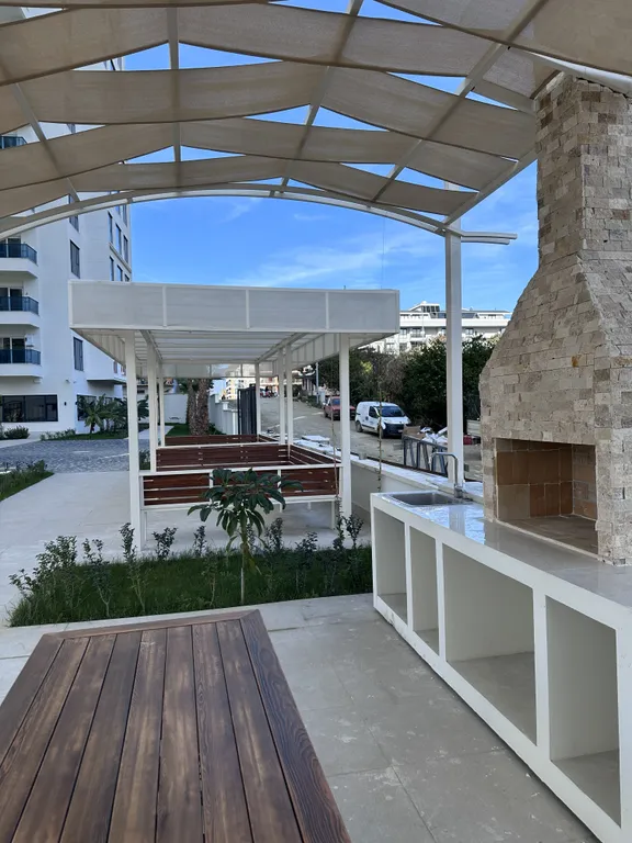 Светлая уютная квартира в Махмутларе с панорамным видом на море и горы