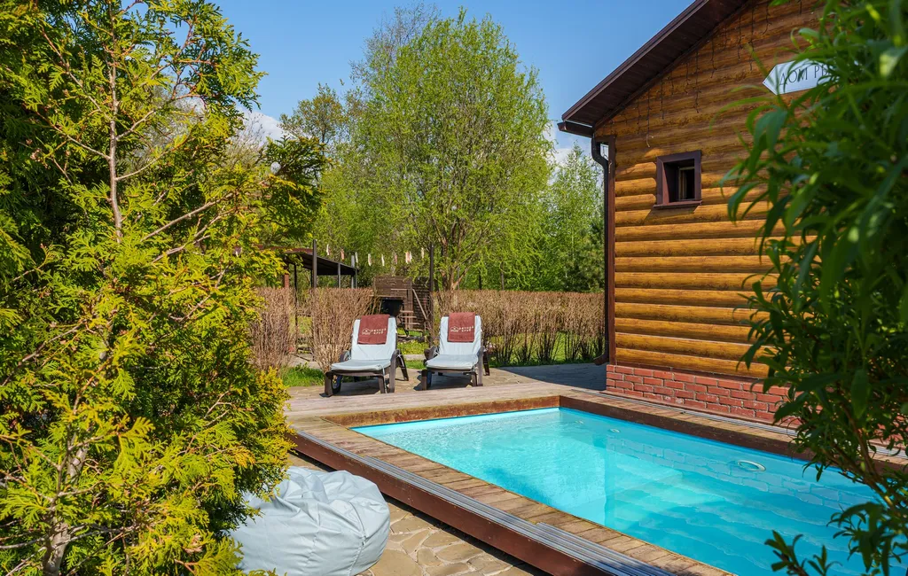 Дом 110m2 — чан, кухня, тёплый бассейн