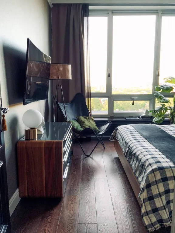 Квартира Атмосферная квартира с панорамным видом и 2-мя спальнями — Москва