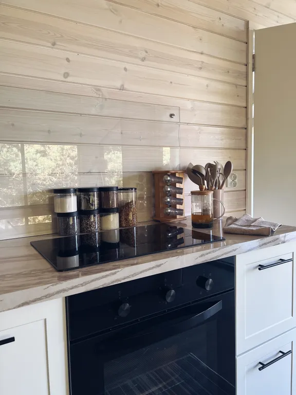 Коттедж Дубль дома с панорамными окнами на сосны — Семеновское