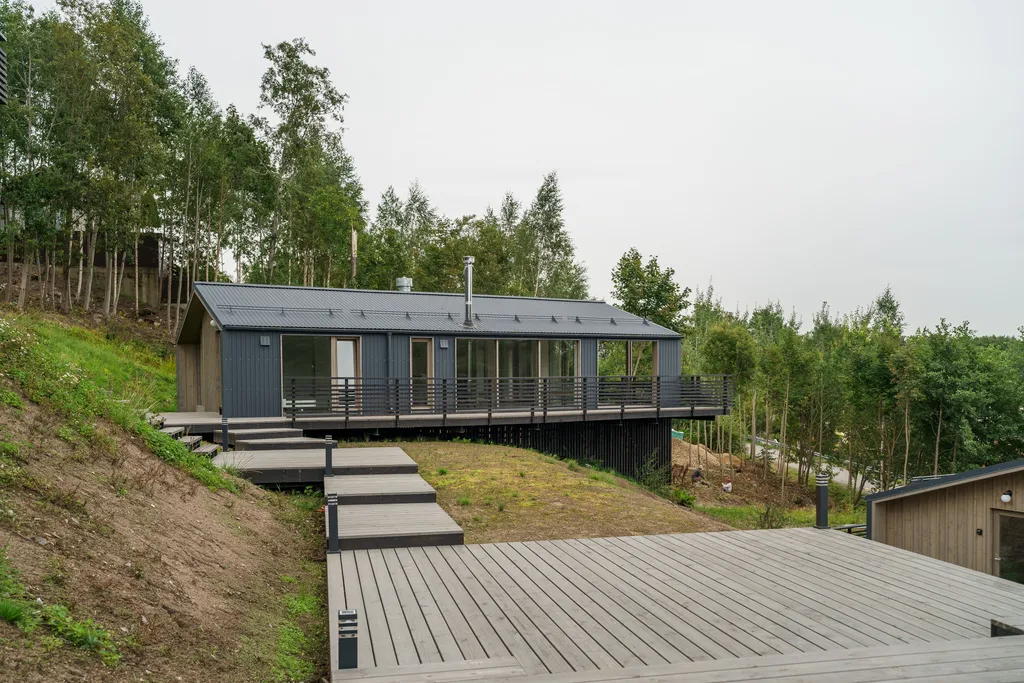 Дом для отдыха семьи у залива