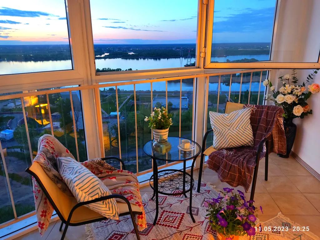 Квартира с панорамным видом на Волгу