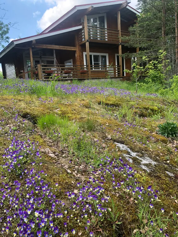 Большой уютный деревянный коттедж на самом берегу Ладожских шхер