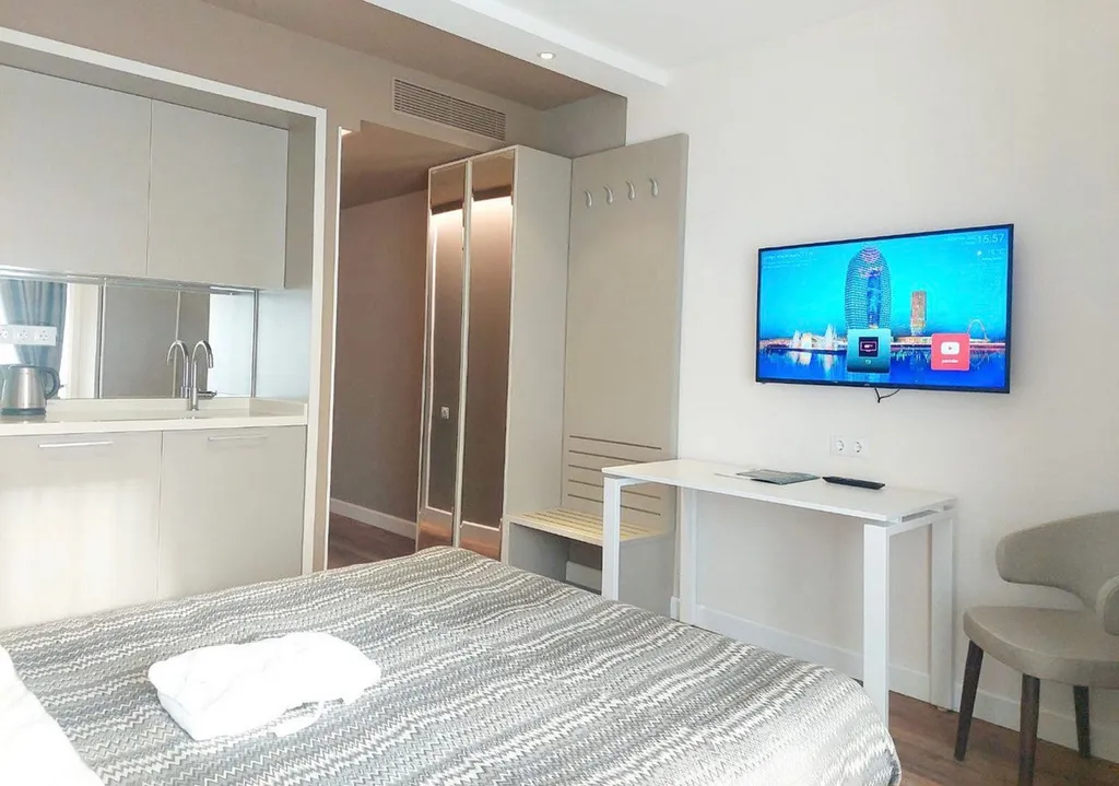 Квартира Квартира Апартамент с видом на первой линии моря в 5* Апарт-отеле — Батуми