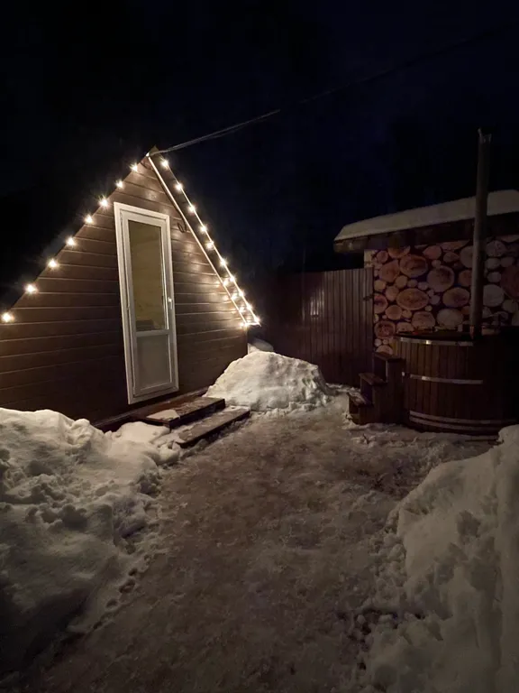 Прекрасный домик в стиле А-фрейм