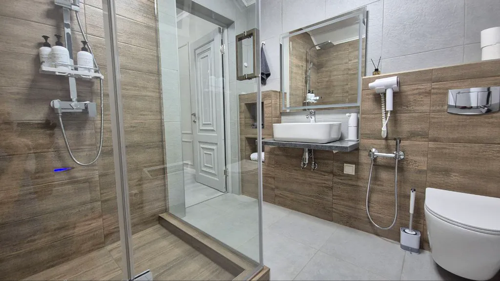 Коттедж Перламутр с сауной и 4 спальнями