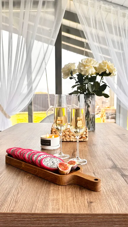 Панорамный барн в стиле Дубльдом с баней и чаном