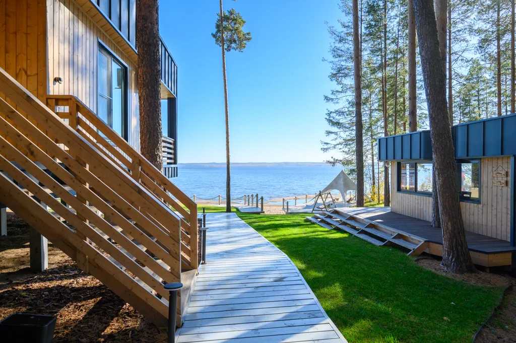 Комфортабельный дом у речного плёса