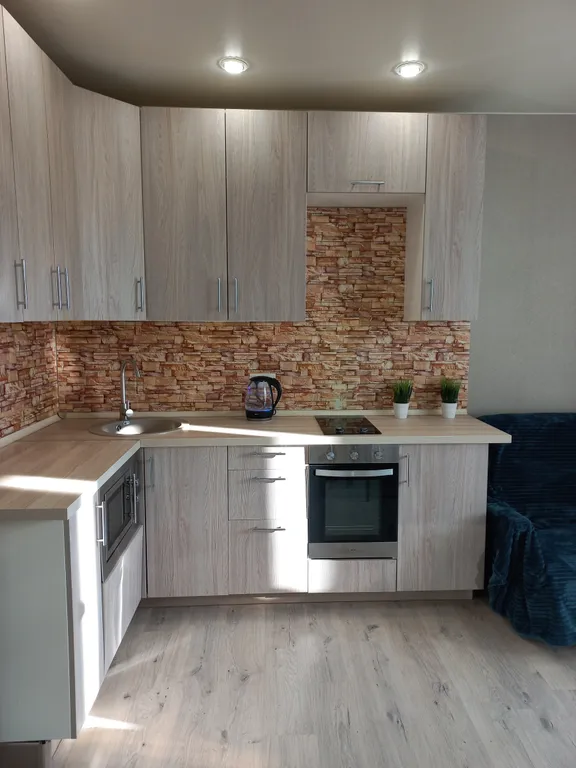 Большая, солнечная студия с перегородкой