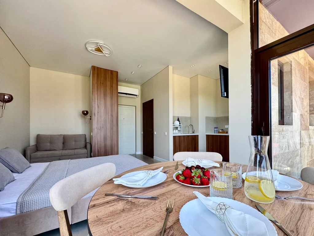 Квартира Квартира Делюкс с балконом и видом на горы и реку — Лазаревское