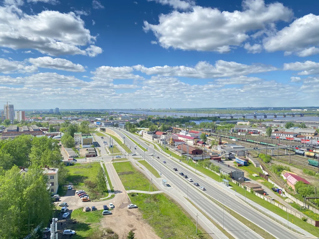 Евро-двухкомнатная с шикарным видом на реку Кама и город