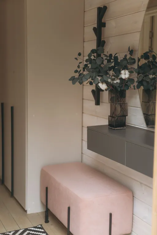 Дом с баней бочкой у воды и леса Green house