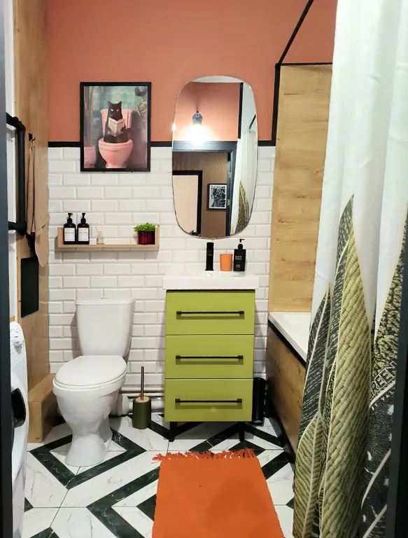 Квартира зелёного цвета.