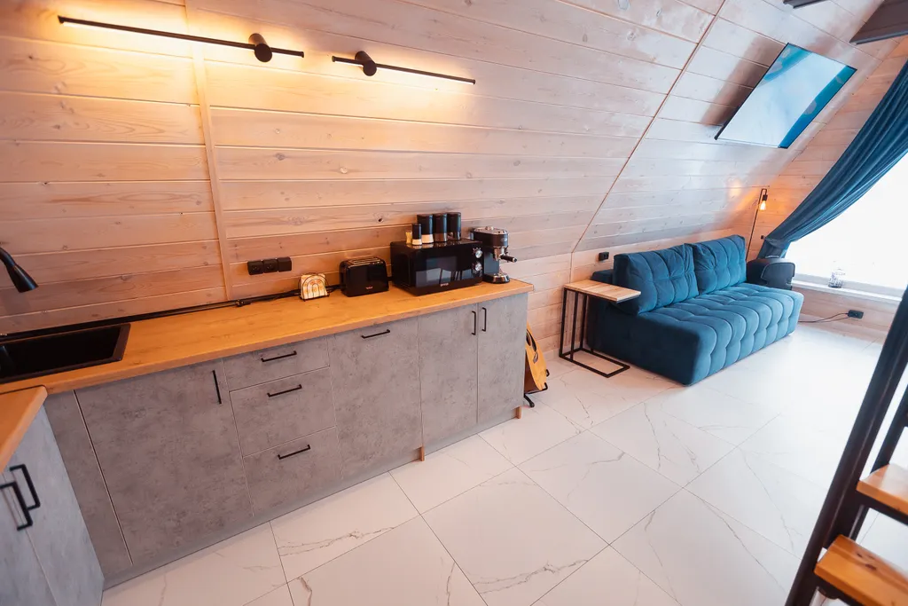 Уютный домик в стиле Афрейм с видом на горы