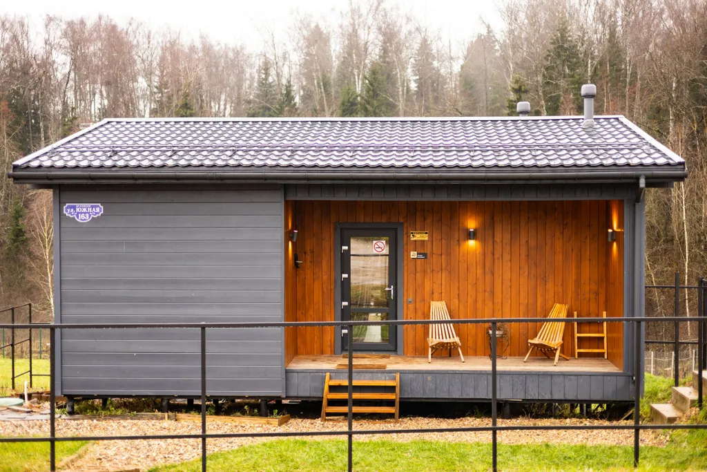 Ольшаны_Парк Дом Шале у леса с баней и горячей купелью