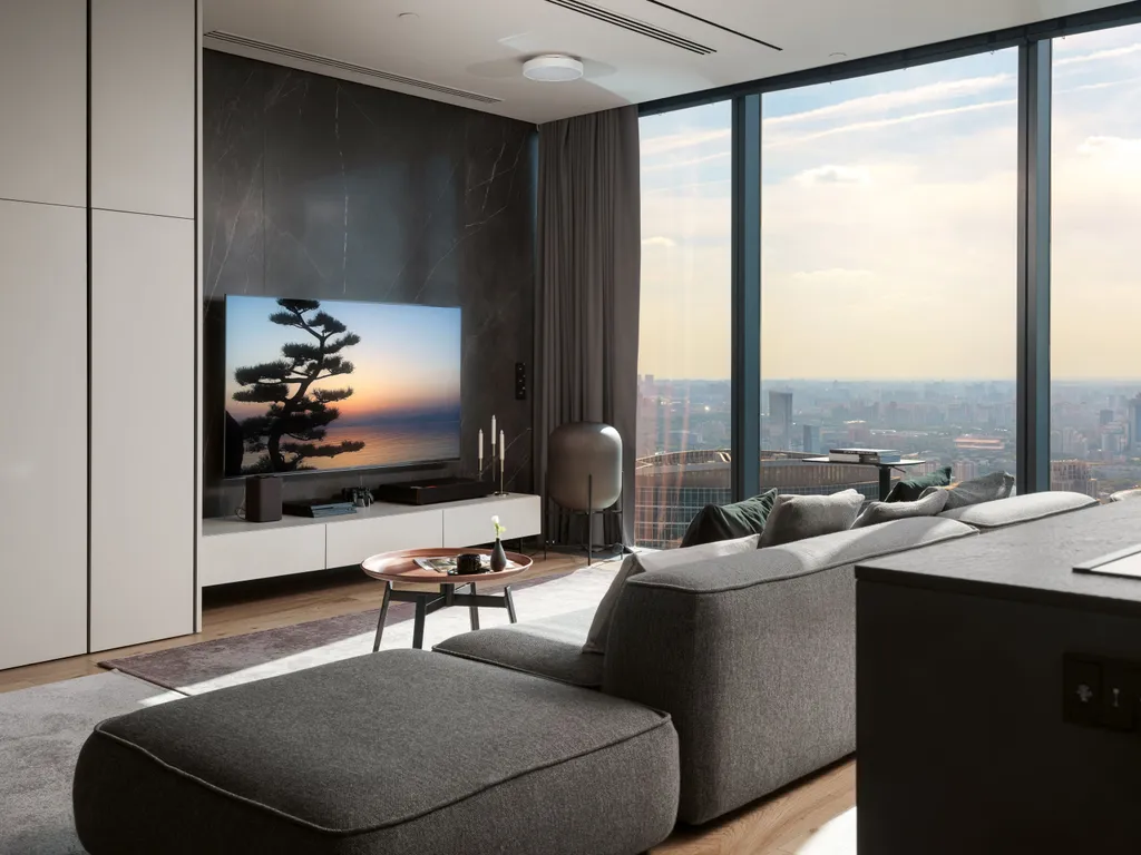 Самый стильный апартамент на 79 этаже с караоке! 20 тыс песен