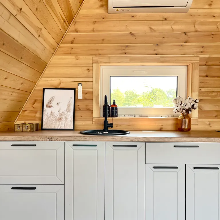 А-фрейм с баней и чаном