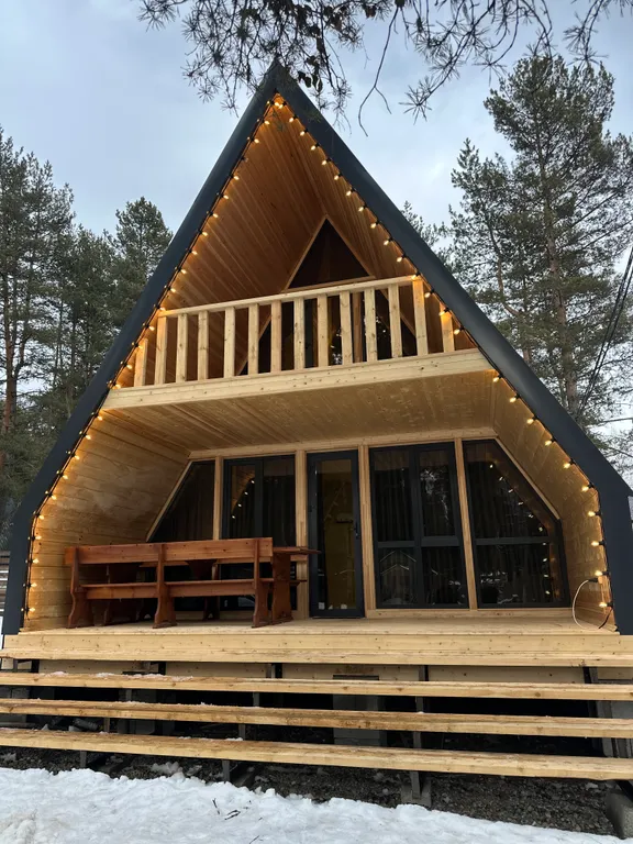 Коттедж А-фрейм с видом на горы и лес — аренда посуточно в Архыз