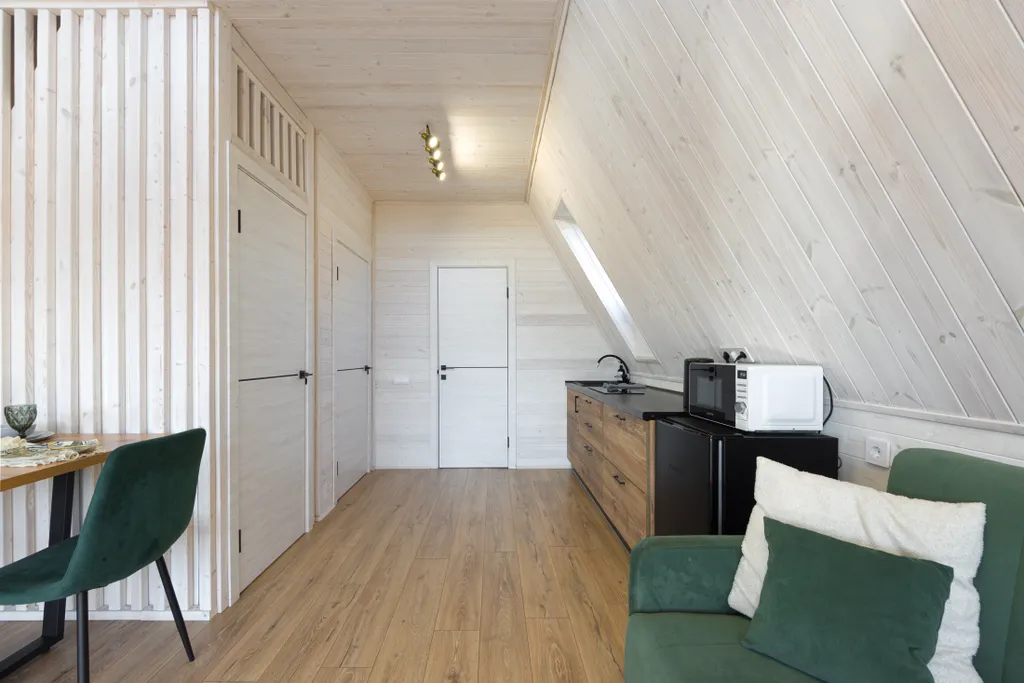 Aframe_kmv дом с джакузи желаемой температуры