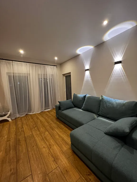 Дом с березовым лесом на участке