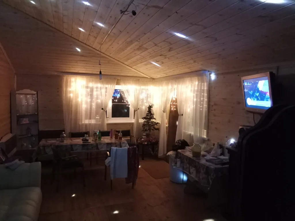 Дом-баня на дровах в деревне