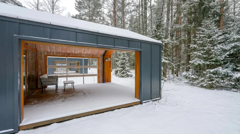 Домик 19 (barnhouse с камином и террасой) 75 м2