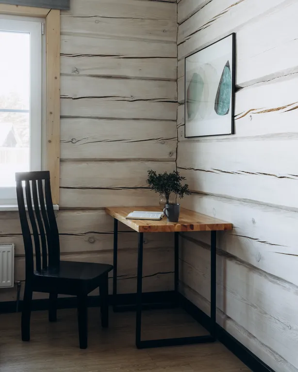 Коттедж синий закат с камином и террасой с видом на реку