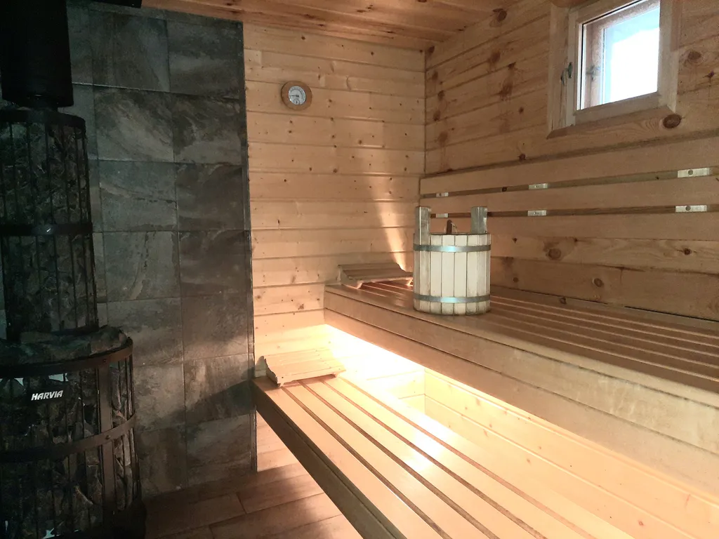 Уютный дом с дровяной баней и камином у Петергофа.