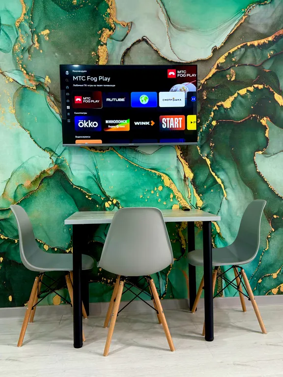 Студия с шикарным дизайнерским ремонтом