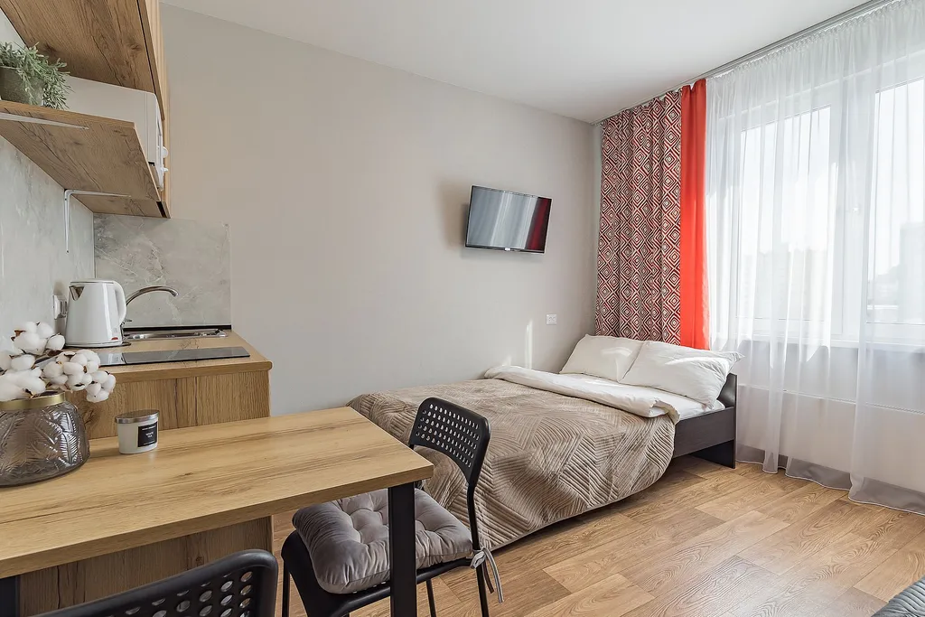 Уютная квартира-студия в современном ЖК Бурнаковский