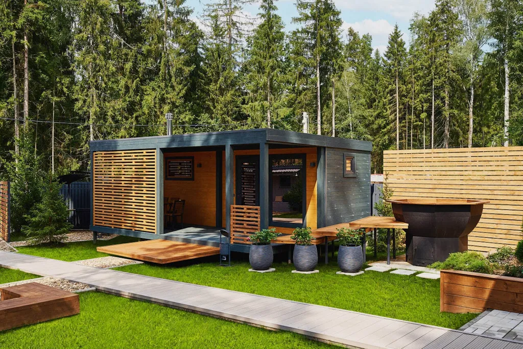 Коттедж Необычный загородный дом с баней и банным чаном — Веревское