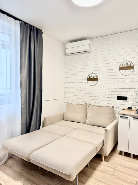 1-комнатная квартира с камином и двумя санузлами