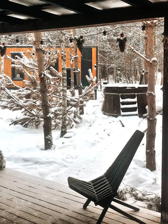 Уютный и теплый мини домик ТиниДача Можжевельник в лесу