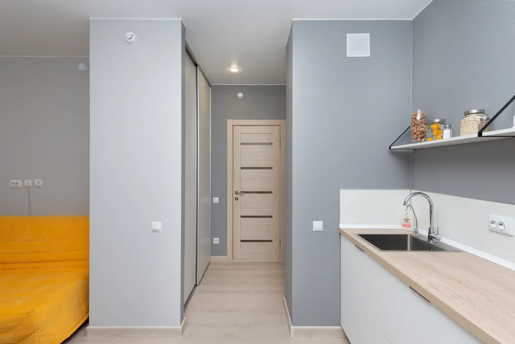 Квартира Квартира Студия горчица apartamia в звездном городке рядом с тюмень сити-молл — Тюмень
