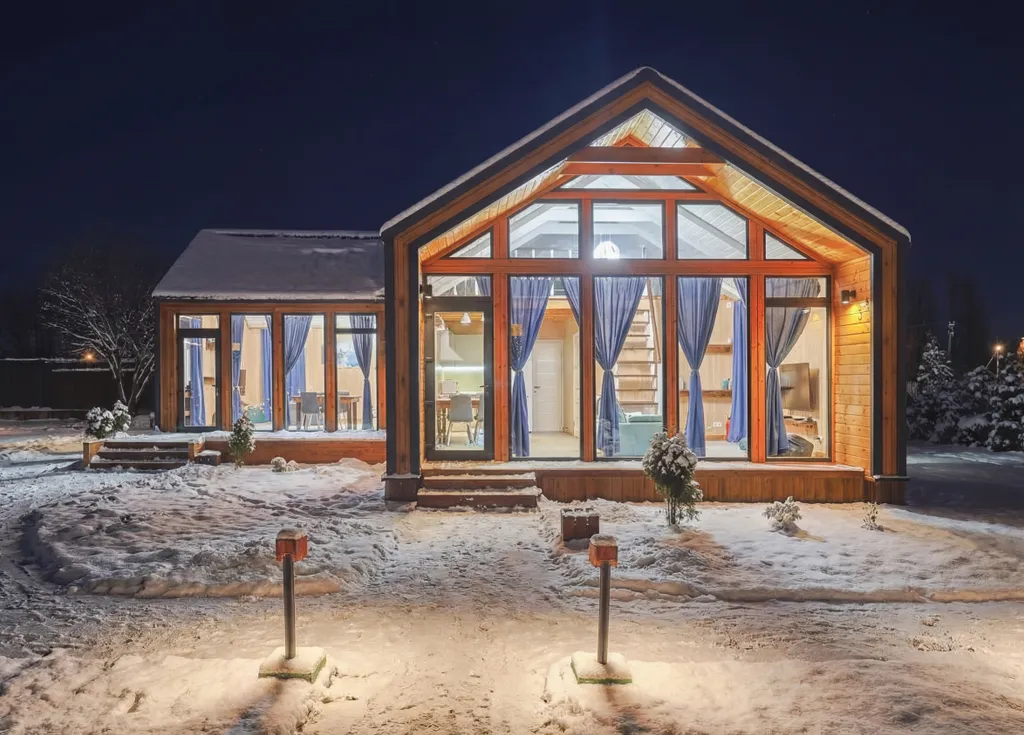 Коттедж Коттедж, современный одноэтажный дом с мансардой — Ногинск