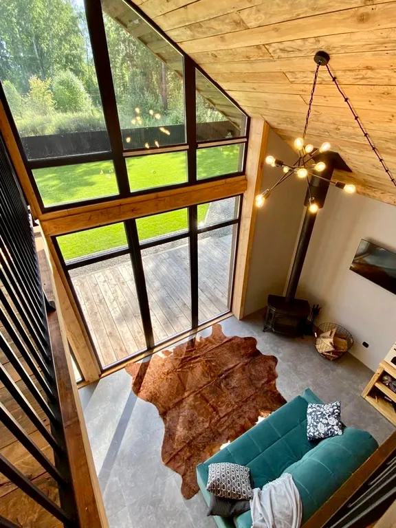 Дом-шале с печью-камином