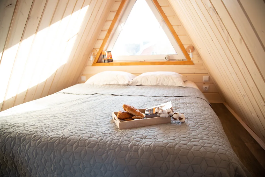 Уютный дом Aframe с банным чаном на дровах