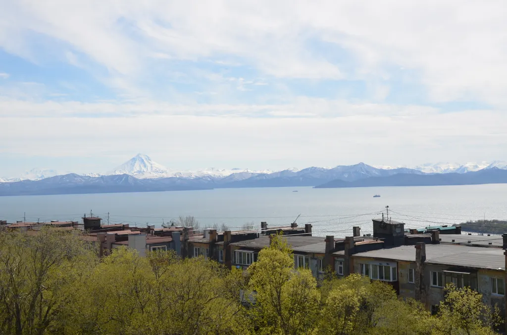 Квартира с шикарным видом на бухту и вулкан Вилючинский
