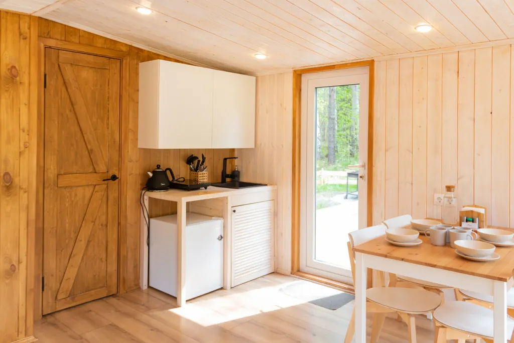 Дом с баней в лесу